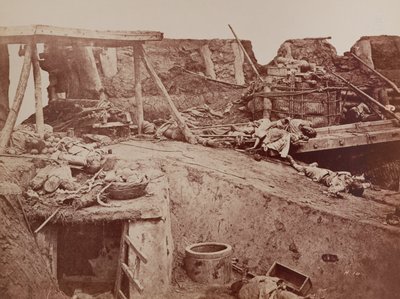 Ein anglo-französisches Fort nach einer Schlacht während des zweiten China-Kriegs, Peking, 1860 von English Photographer